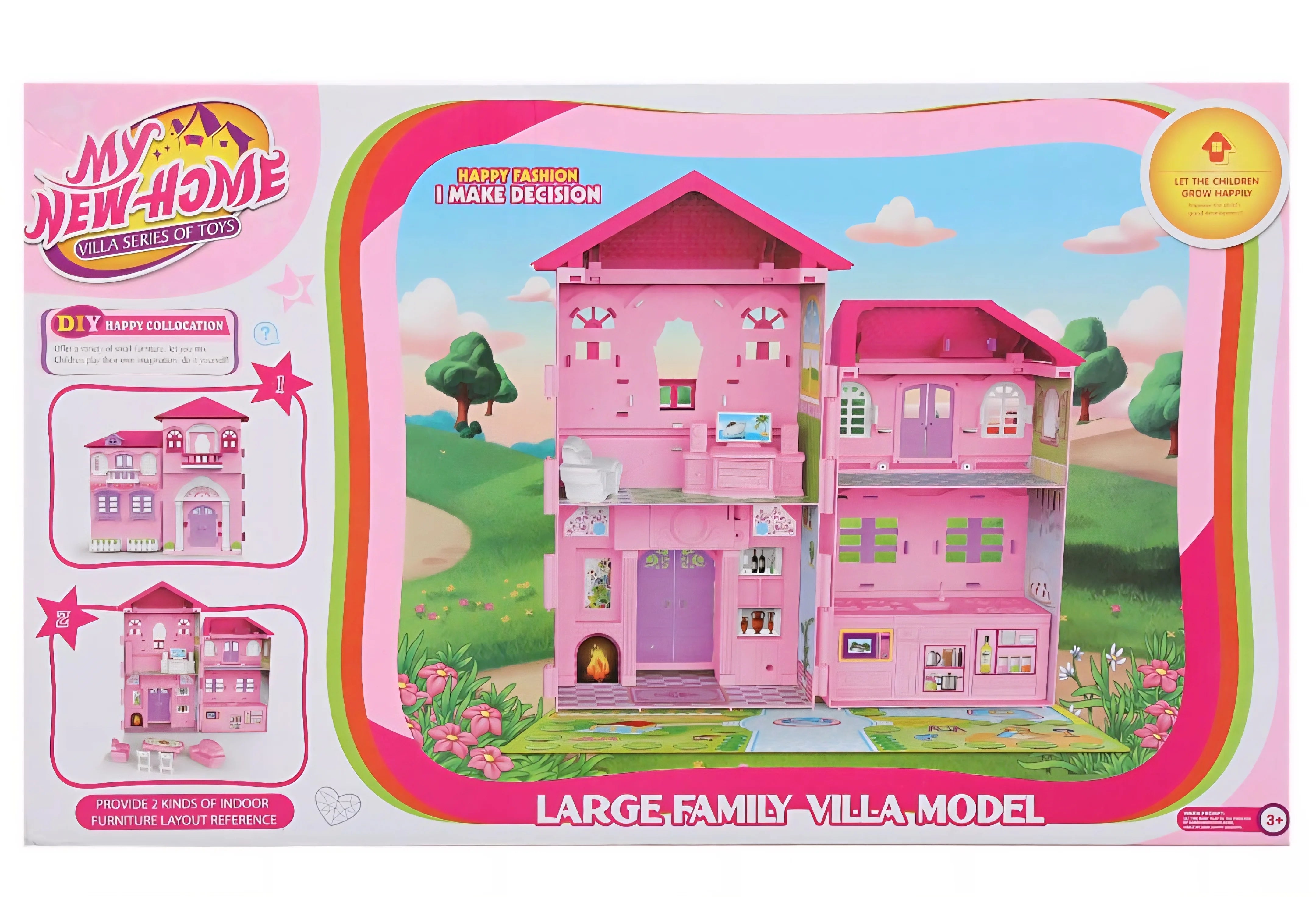 Large Family Villa – Pretend Play Dollhouse