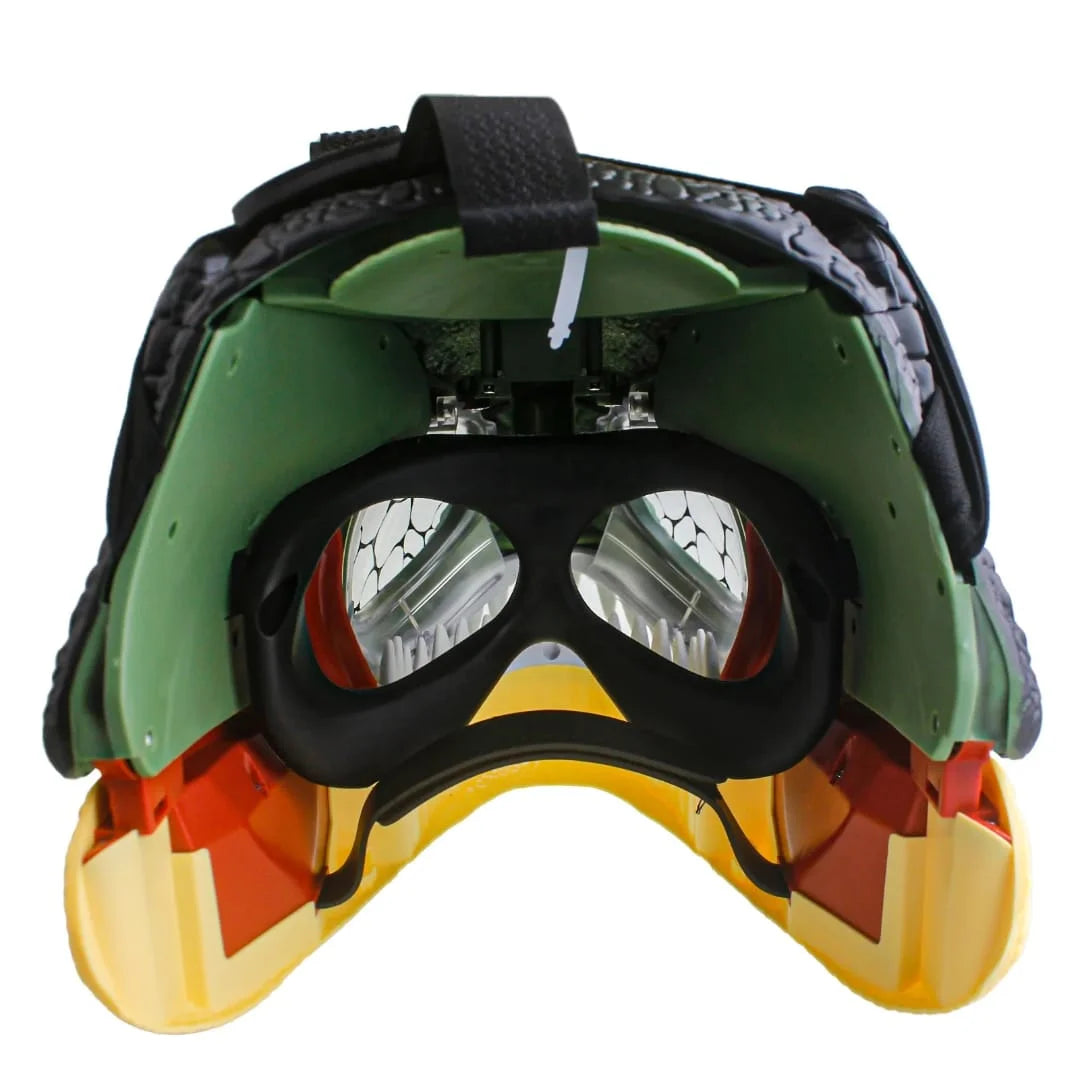 خوذة ديناصور إلكترونية مع صوت وإضاءة