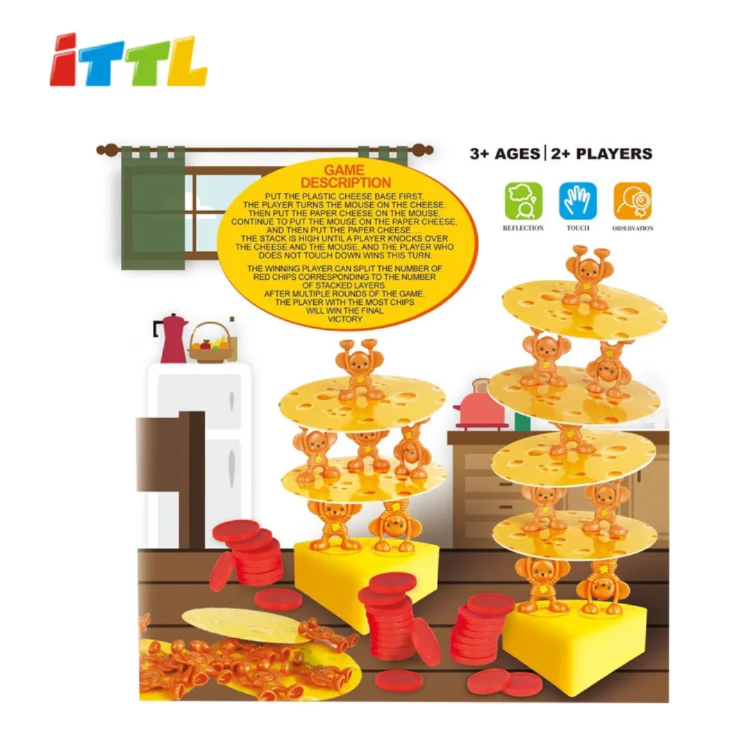 Mouse Stacks Cheese – Balance & Stacking Game