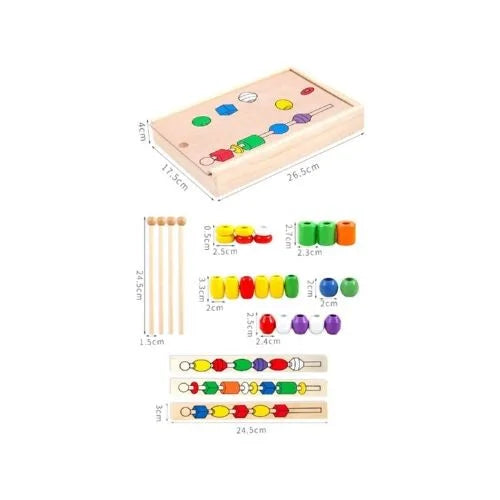 Viga Wooden Bead Sequencing Game