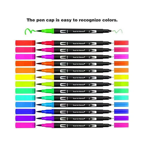 أقلام تلوين مزدوجه الأطراف ١٠٠ لون