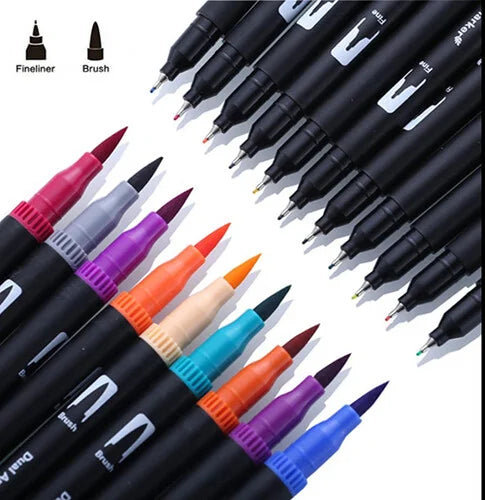 أقلام تلوين مزدوجه الأطراف ١٠٠ لون