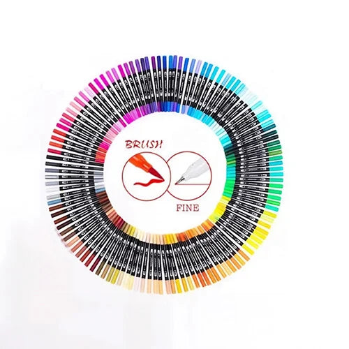 أقلام تلوين مزدوجه الأطراف ١٠٠ لون