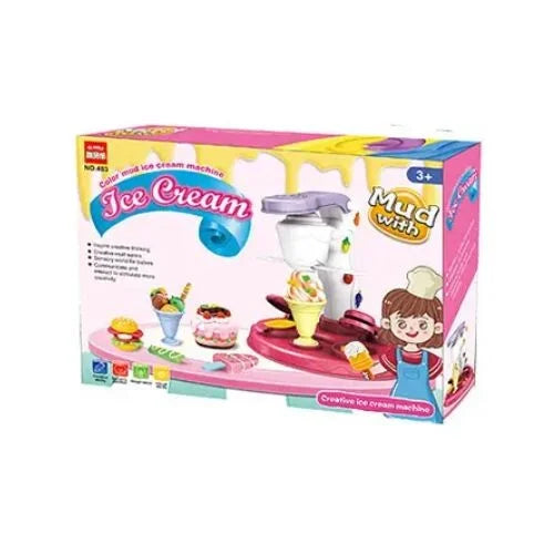 صانعة آيس كريم بالطين الملون