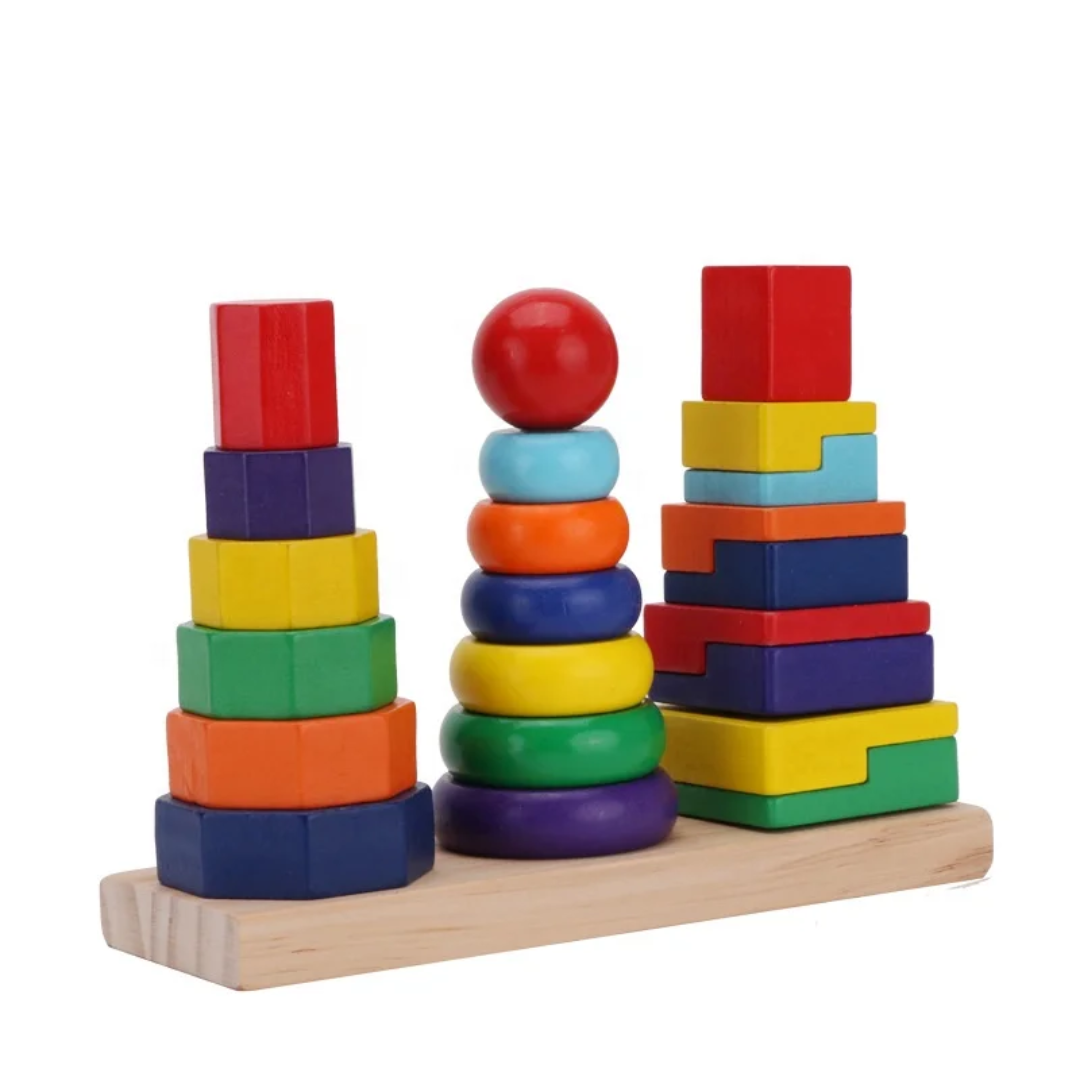 Geometric Stacker – Wooden Toy