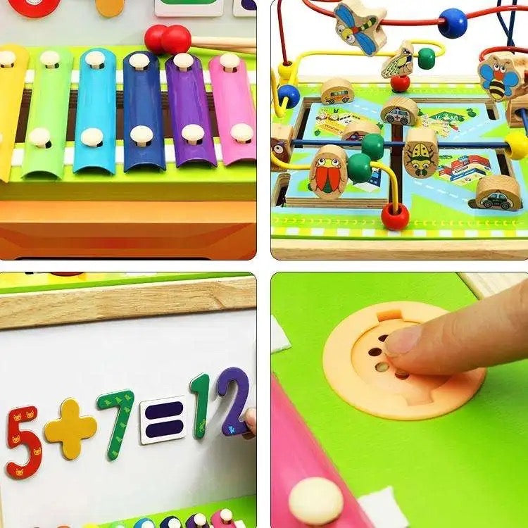 Multi-Functional Wooden Activity Cart